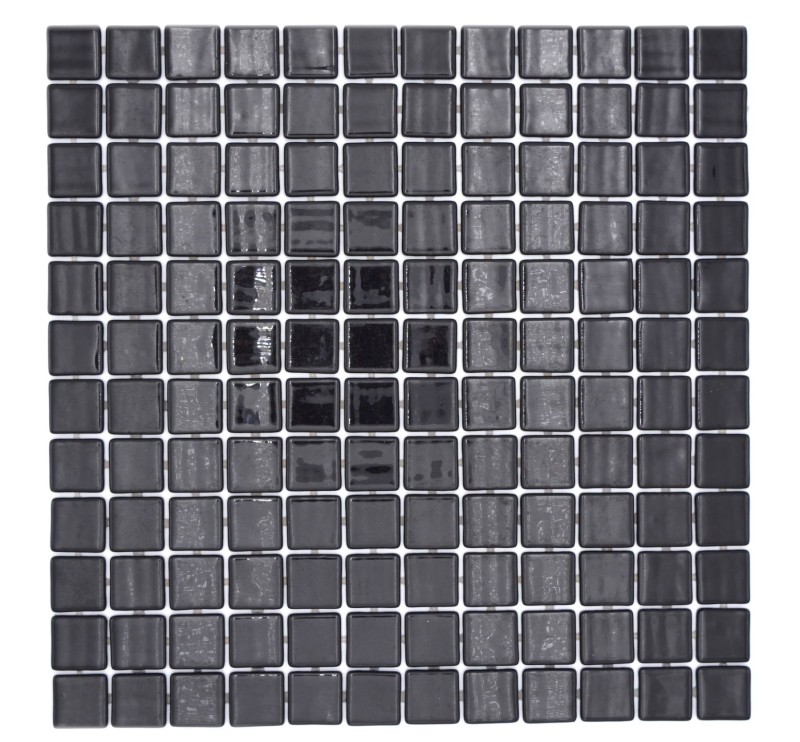 Mosaikfliese Poolmosaik Schwimmbadmosaik Schwarz Dusche Wand SPAIN MOS220-25900U