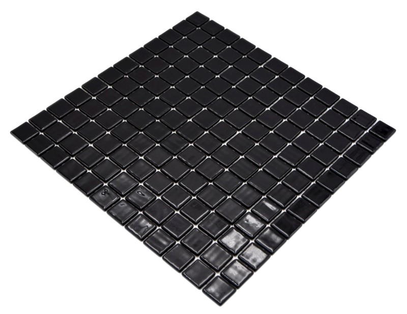 Mosaikfliese Poolmosaik Schwimmbadmosaik Schwarz Dusche Wand SPAIN MOS220-25900U