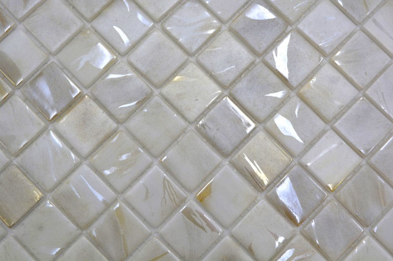 Mosaikfliese Poolmosaik Schwimmbadmosaik Beige Cream Elefenbein Dusche Wand SPAIN MOS220-71250U