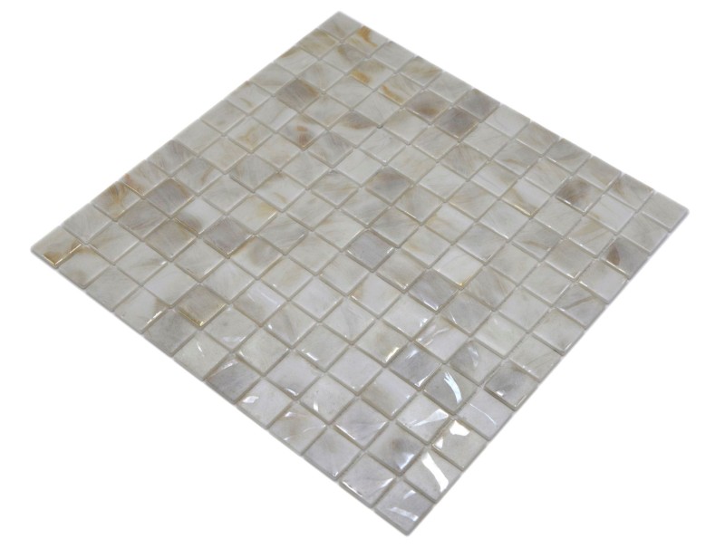 Mosaikfliese Poolmosaik Schwimmbadmosaik Beige Cream Elefenbein Dusche Wand SPAIN MOS220-71250U