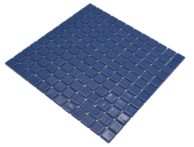 Mosaikfliese Poolmosaik Schwimmbadmosaik Blau Saphirblau Dusche Wand SPAIN MOS220-25916U