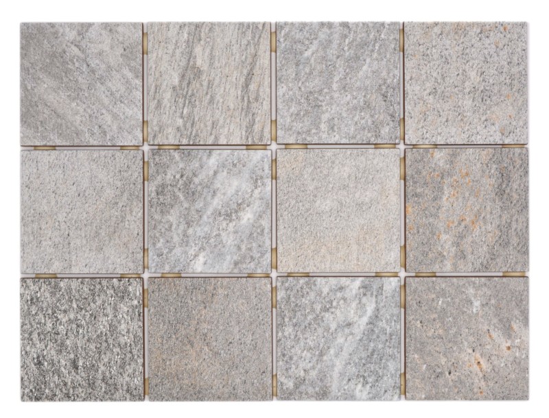 Keramikmosaik Fliese Creme Grau Anthrazit Matt Steinoptik Piastrella MOS22-BH957_f | 10 Mosaikmatten