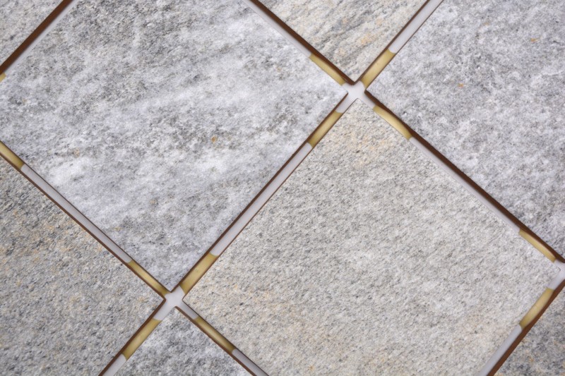 Keramikmosaik Fliese Creme Grau Anthrazit Matt Steinoptik Piastrella MOS22-BH957_f | 10 Mosaikmatten