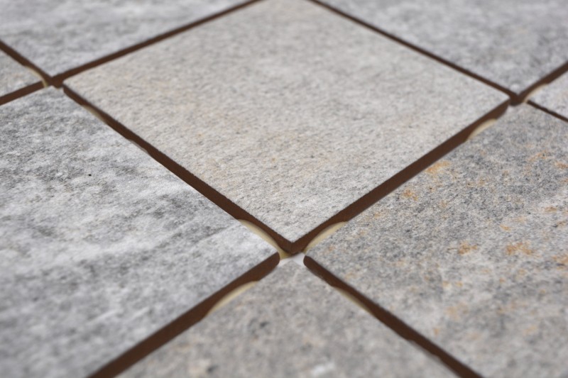 Keramikmosaik Fliese Creme Grau Anthrazit Matt Steinoptik Piastrella MOS22-BH957_f | 10 Mosaikmatten