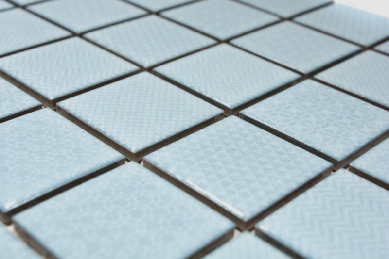 Keramik Mosaik Fliese hellblau eisblau BAD Pool Fliesenspiegel Küche MOS16-0402