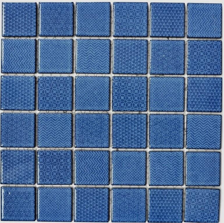 Hand-painted mosaic tile AQUA BLUE BATH pool tile mirror shower bathroom tile MOS16-0404_m