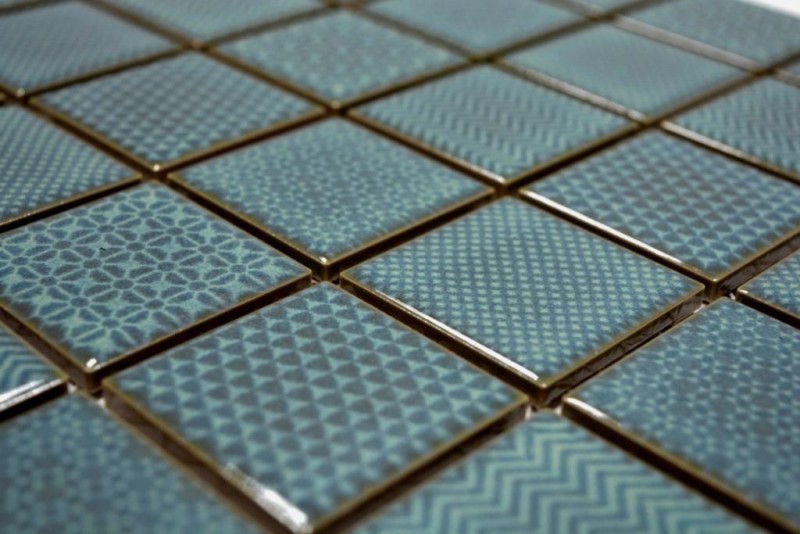 Ceramic mosaic tile turquoise green BAD pool backsplash kitchen backsplash MOS16-0602