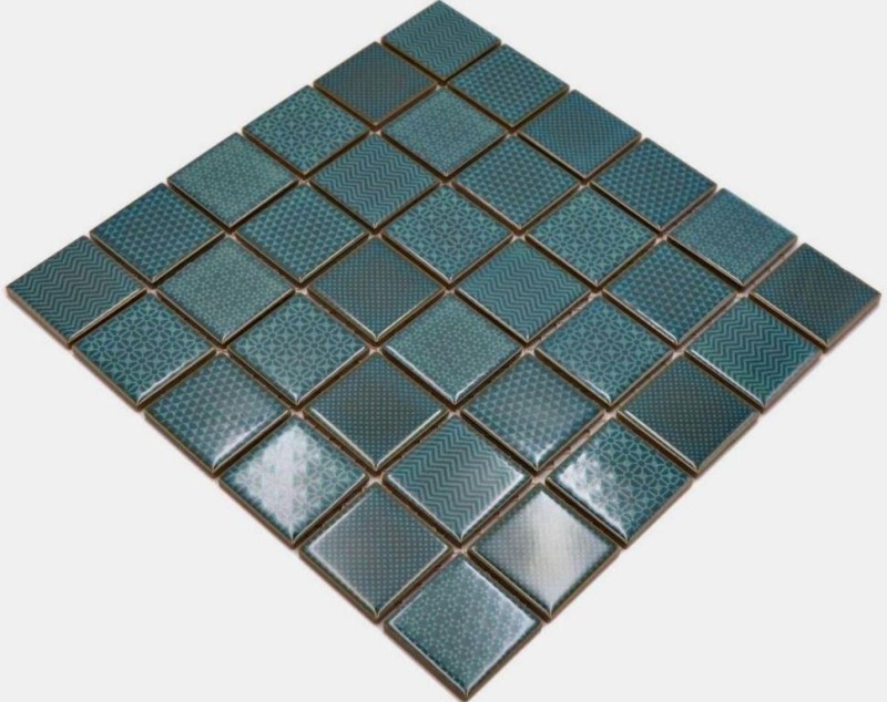 Ceramic mosaic tile turquoise green BAD pool backsplash kitchen backsplash MOS16-0602