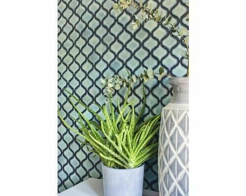 Florentine retro vintage mosaic tile ceramic blue speckled glossy wall bathroom kitchen WC - MOS13-0408