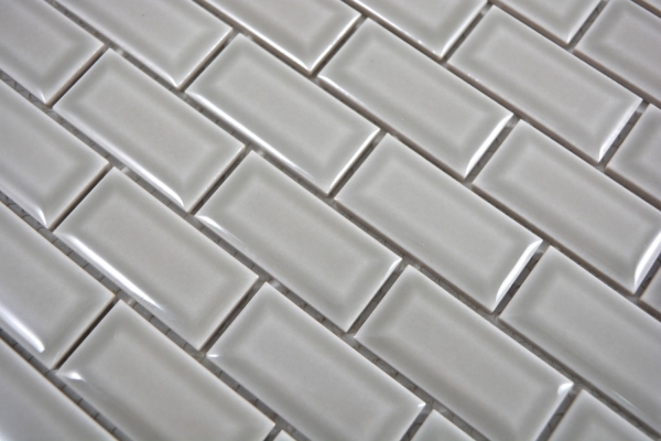 Mini Metro Subway mosaico piastrelle ceramica backsplash pietra grigio MOS26-0204_f | 10 tappeti mosaico