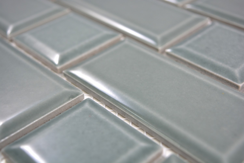 Metro Subway mosaic tiles ceramic tile backsplash kitchen wall petrol MOS26WM-0218_f | 10 mosaic mats