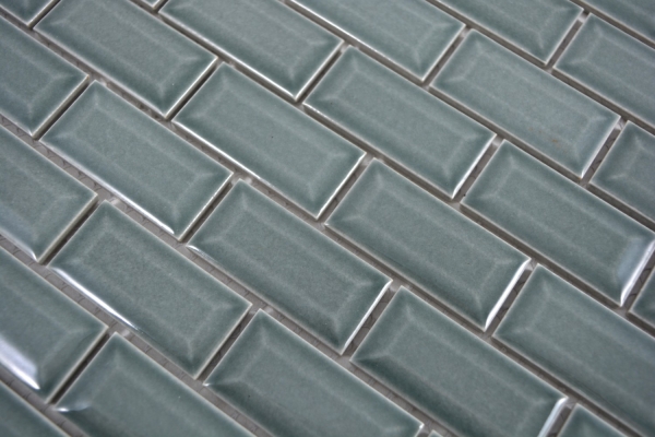 Mini Metro Subway mosaico piastrelle ceramica backsplash cucina benzina MOS26-0218_f | 10 tappetini mosaico