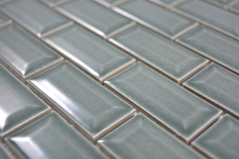 Mini Metro Subway mosaico piastrelle ceramica backsplash cucina benzina MOS26-0218_f | 10 tappetini mosaico