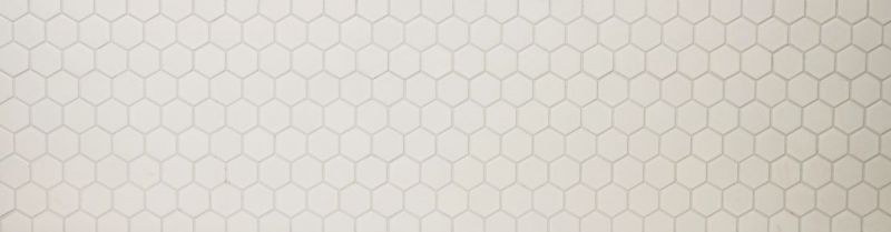 Mosaïque Céramique Hexagone blanc brillant Dos de cuisine anti-éclaboussures MOS11B-0102_f | 10 Tapis de mosaïque