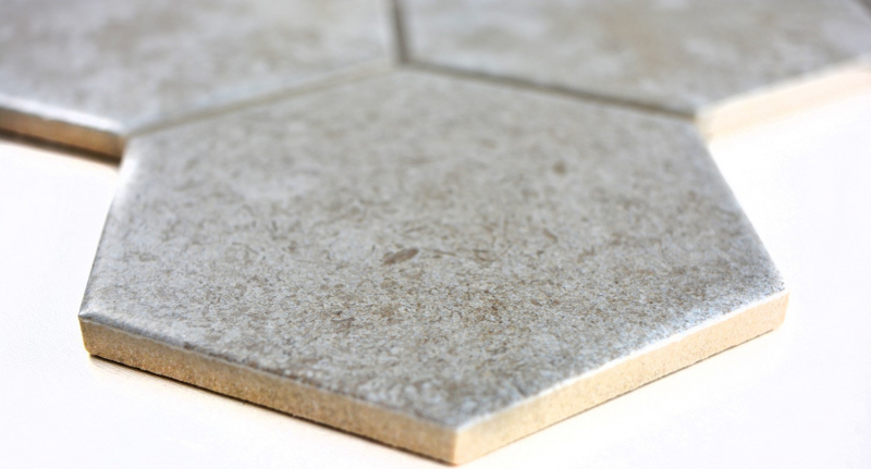 Piastrella di mosaico esagonale in ceramica grigio XL aspetto cemento piastrelle cucina WC bagno piastrelle backsplash muro - MOS11F-0202