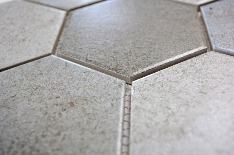Mano modello mosaico piastrella ceramica grigio esagono cemento cucina piastrella WC bagno piastrella MOS11F-0204_m