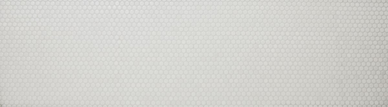 Pulsante mosaico LOOP mosaico rotondo bianco lucido parete cucina doccia BAD MOS10-0102_f | 10 tappetini mosaico
