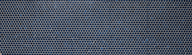 Knopfmosaik LOOP Rundmosaik dunkelblau kobalt Wand Küche Dusche BAD MOS10-0405 