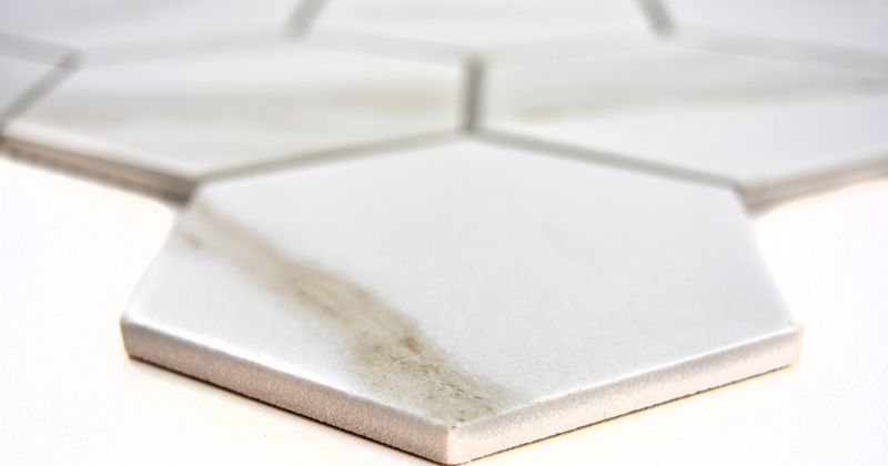 Mosaico esagonale esagonale in ceramica bianco grigio XL Calacatta piastrelle da parete bagno piastrelle backsplash cucina - MOS11F-0112