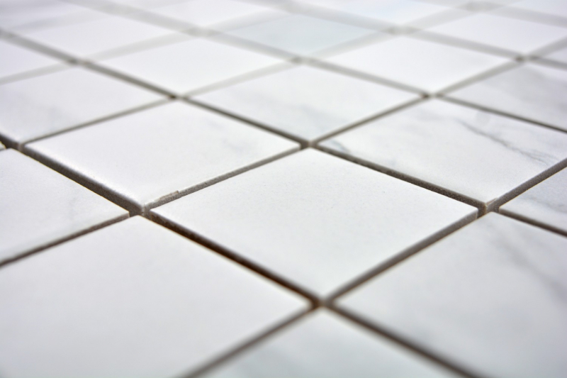 Mosaico in ceramica Carrara bianco grigio bagno piastrelle backsplash cucina MOS14-0102