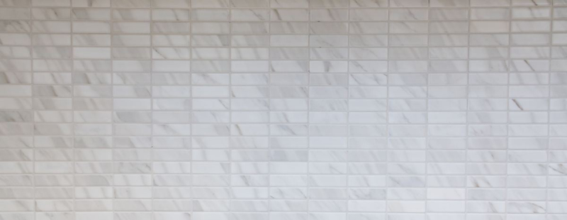 Motif manuel Carreau de mosaïque Céramique Bâtons aspect pierre blanc Carrelage cuisine MOS24-STSO01_m