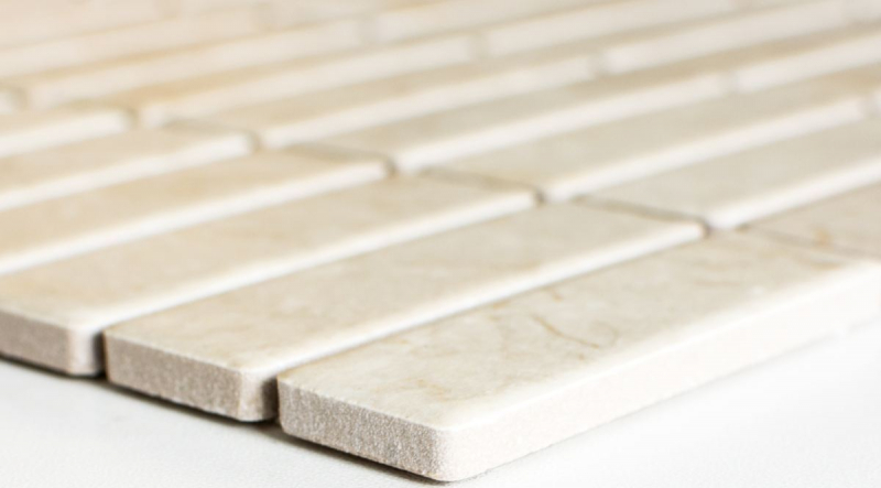 Mosaic tile ceramic rods stone look light beige tile backsplash kitchen MOS24-STSO45_f | 10 mosaic mats