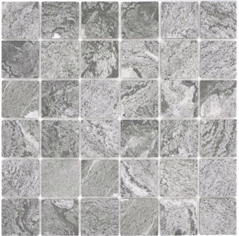 Échantillon manuel Carreau de mosaïque aspect pierre naturelle gris Structure Carreau de salle de bain MOS16-HWA4GY_m