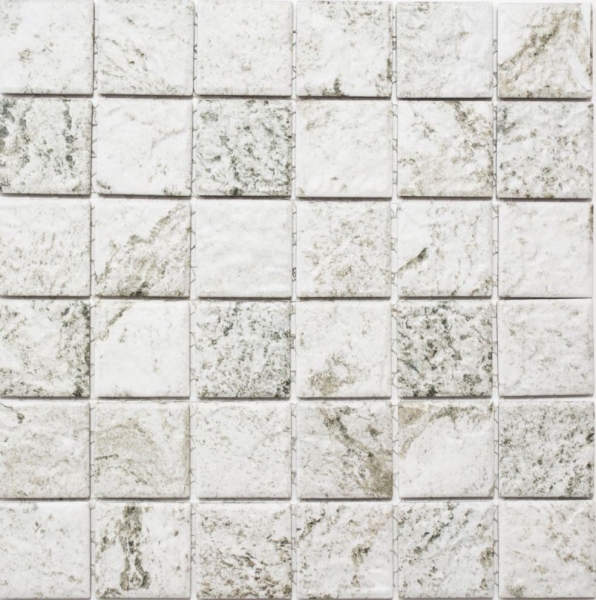Hand-painted mosaic tile natural stone look gray beige texture tile backsplash MOS16-HWA4LG_m