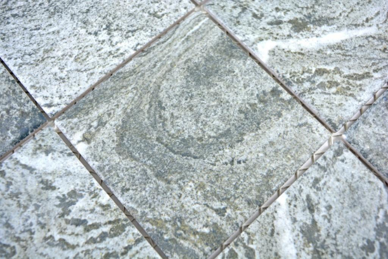 Mosaico in ceramica effetto pietra struttura grigio piastrelle backsplash cucina bagno - MOS22-HWA9GY