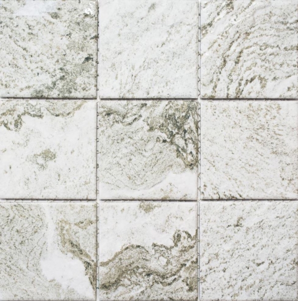 Mosaico di piastrelle in ceramica effetto pietra muro texture grigio chiaro backsplash piastrelle cucina bagno - MOS22-HWA9LG