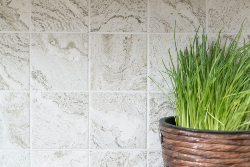 Mosaic tile wall ceramic stone look texture wall light gray tile backsplash kitchen bathroom wall - MOS22-HWA9LG