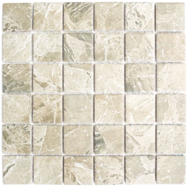 Hand sample mosaic stone natural stone look beige sand brown structure tile backsplash MOS16-AISO89_m