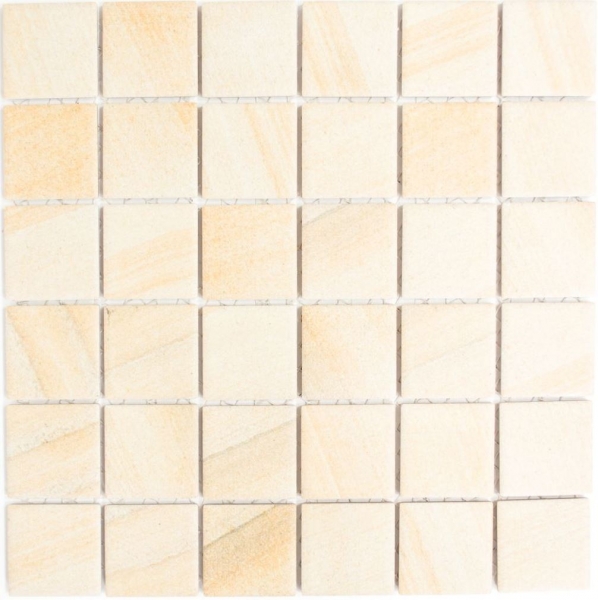 Ceramic mosaic tile natural stone look beige structure bathroom tile backsplash MOS16-AISO98