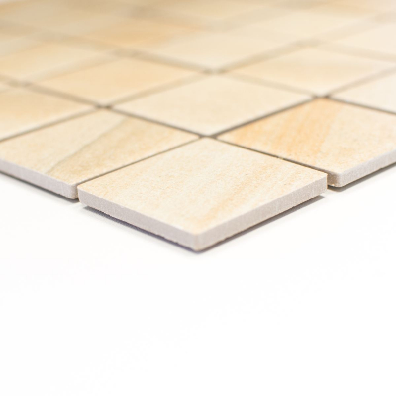 Mosaic tile natural stone look beige structure bathroom tile backsplash MOS16-AISO98_f | 10 mosaic mats