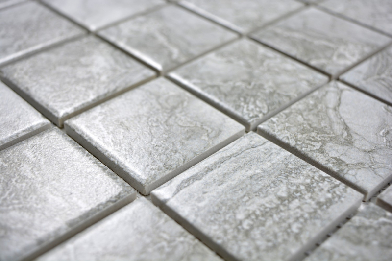 Hand sample mosaic tile natural stone look gray structure bathroom tile backsplash MOS16-0204_m