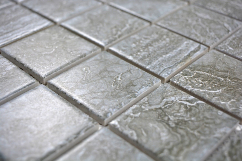 Ceramic mosaic tile natural stone look dark gray structure tile backsplash kitchen MOS16-0208