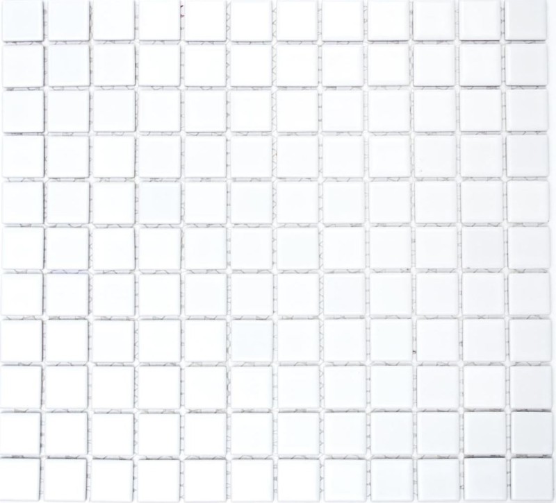 Keramikmosaik weiß grau Boden Wand Dusche Küche WC Spiegel Art:WB18-0307|1 Matte 