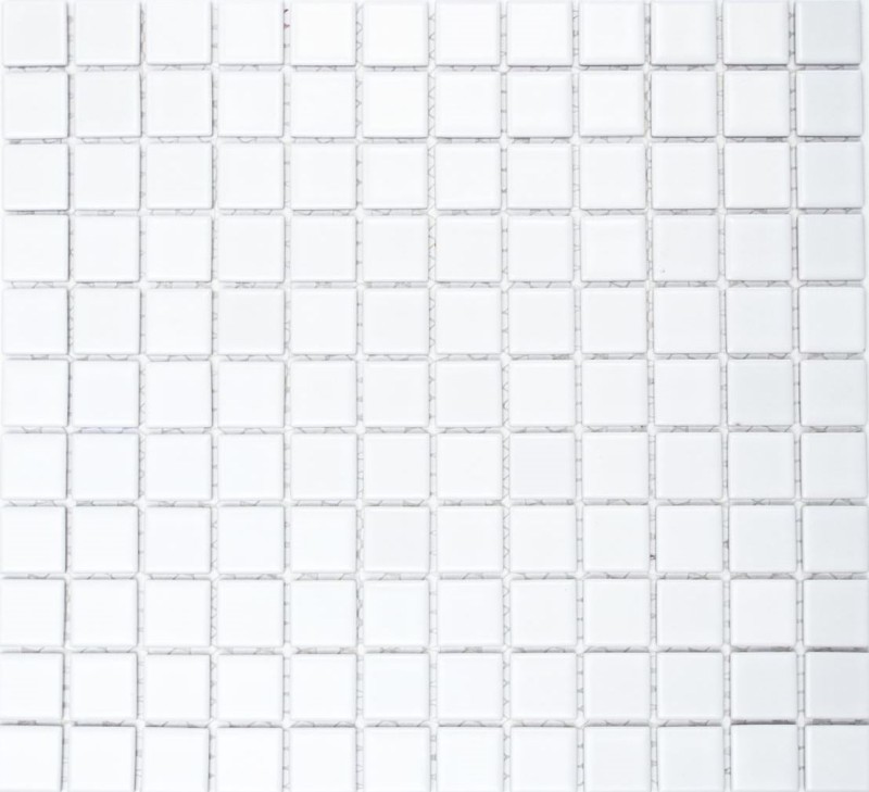 Mosaico a mano in ceramica WHITE MATT piastrella da parete backsplash cucina bagno doccia MOS18-0111_m