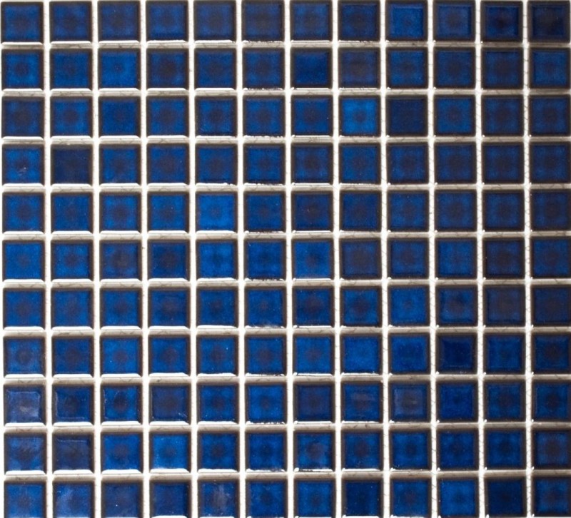 Keramik Mosaik Quadrat Kobalt Blau Glänzend Fliesen 5,8 x 5,8 cm Hochglanz 