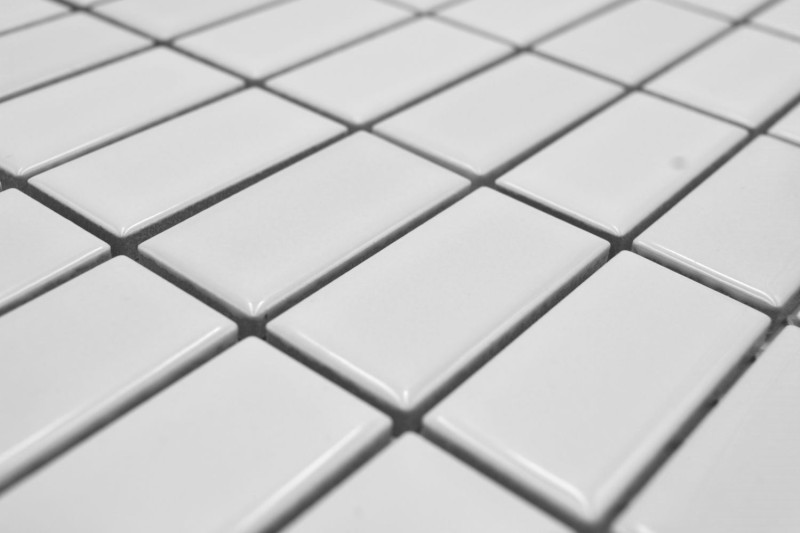 Rod mosaic tile ceramic white glossy tile backsplash kitchen MOS24B-0101