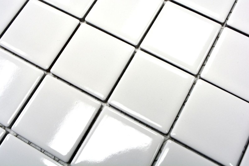 Piastrella di ceramica mosaico bianco lucido piastrelle specchio parete bagno MOS16B-0101