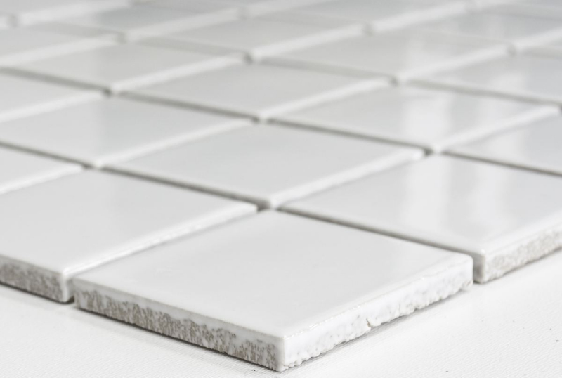 Ceramic mosaic tile white glossy tile mirror bathroom wall MOS16B-0101