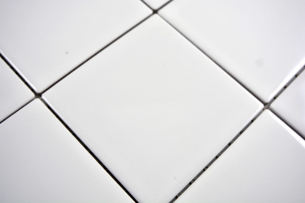 Mosaik Fliese Keramik weiß glänzend Fliesenspiegel Küche  23-0101_b 