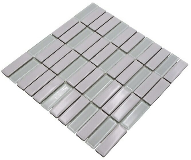 Ceramic mosaic tile white mint glossy glass tile backsplash MOS24-ST315