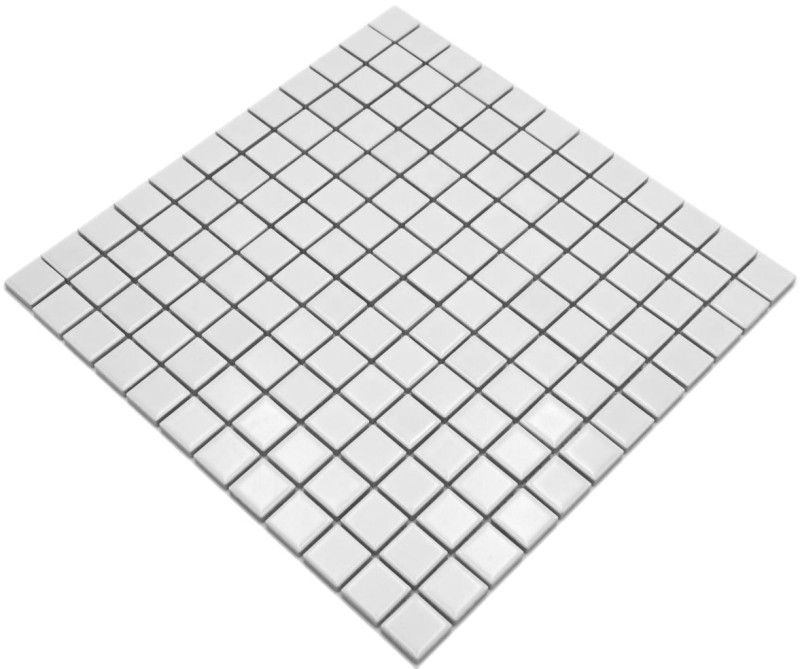 Ceramic mosaic mosaic tiles WHITE MATT shower splashback bathroom tile kitchen splashback MOS18D-0111