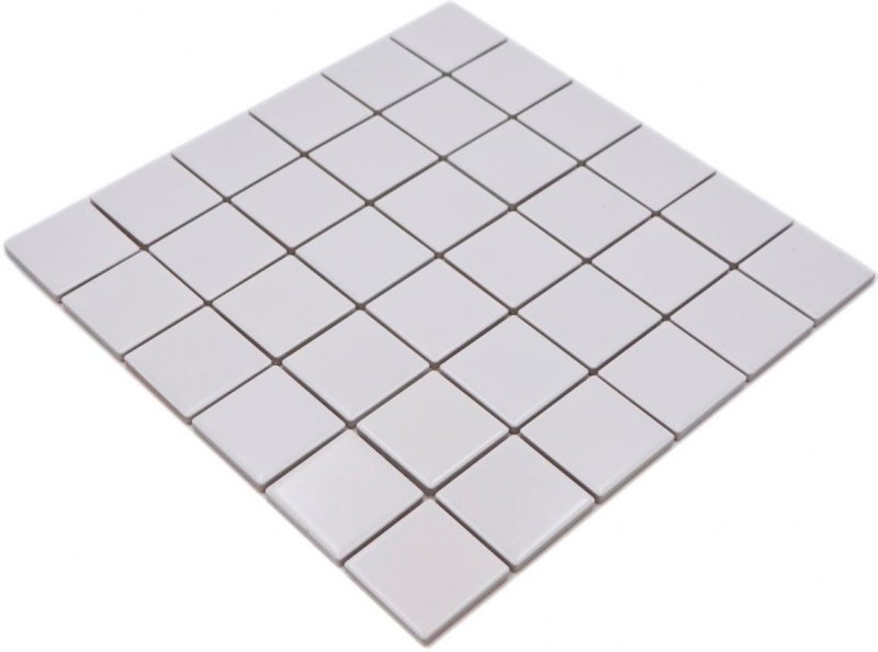 Ceramic mosaic tile white matt tile mirror bathroom wall MOS16B-0111