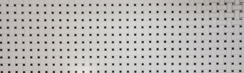 Hand-painted mosaic tile ceramic basket white matt black matt MOS13-CBAS19_m