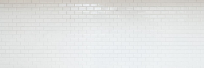 Mosaïque composite plaquette céramique Brick blanc mat revêtement de baignoire MOS24-03WM