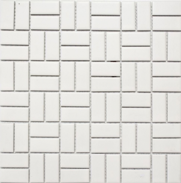 Windmill mosaic tile ceramic white matt bathtub cladding wall tile bathroom tile - MOS24-CWM07WM