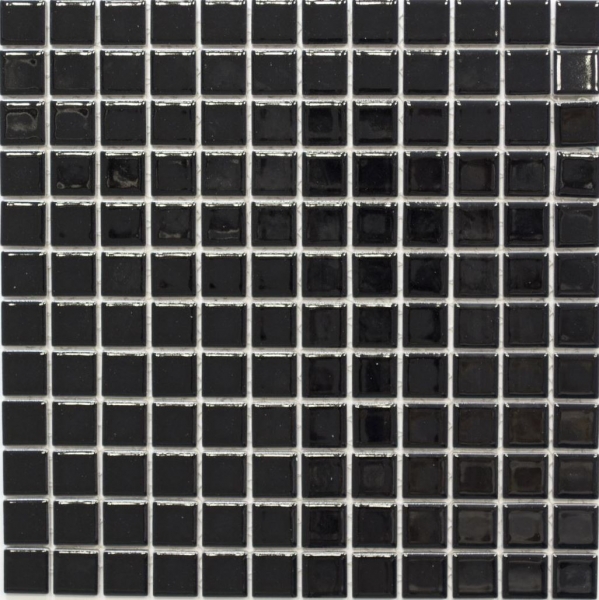 Ceramic mosaic mosaic tiles NIGHT BLACK GLOSSY kitchen splashback MOS18D-0301